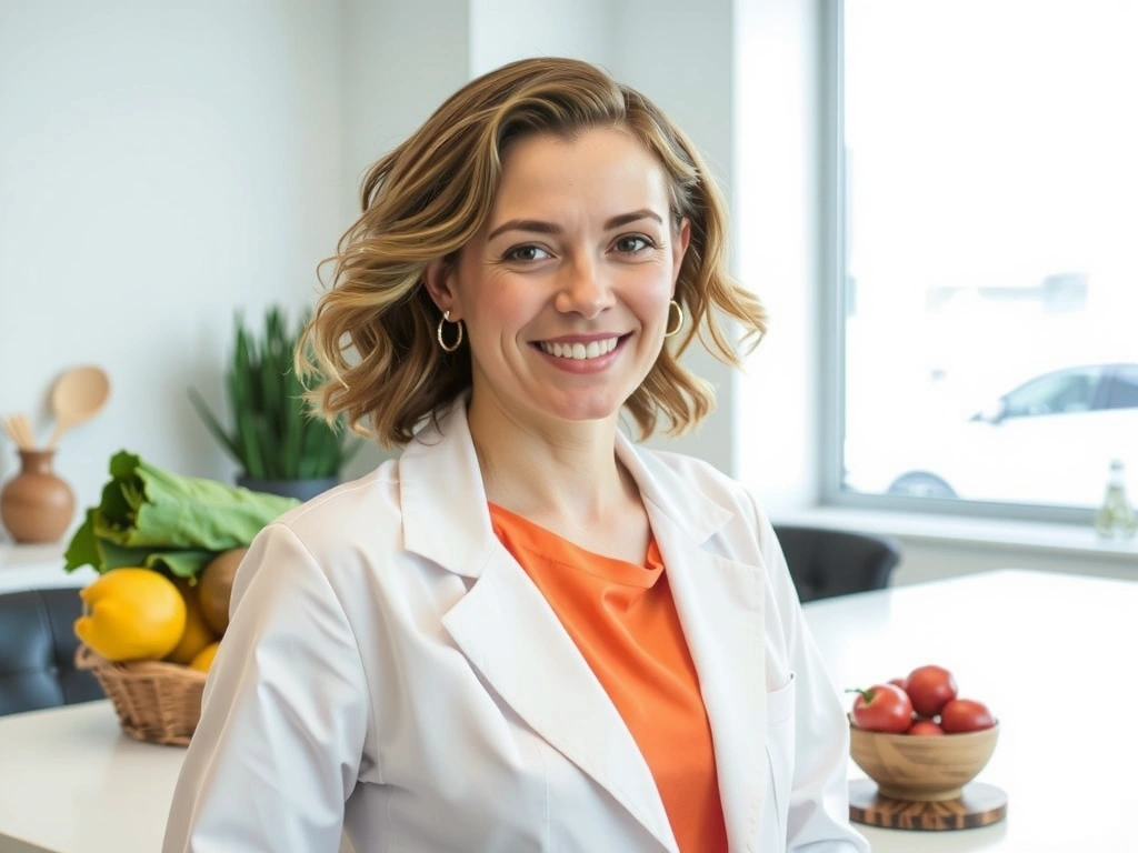 Portret dietetyka z uśmiechem