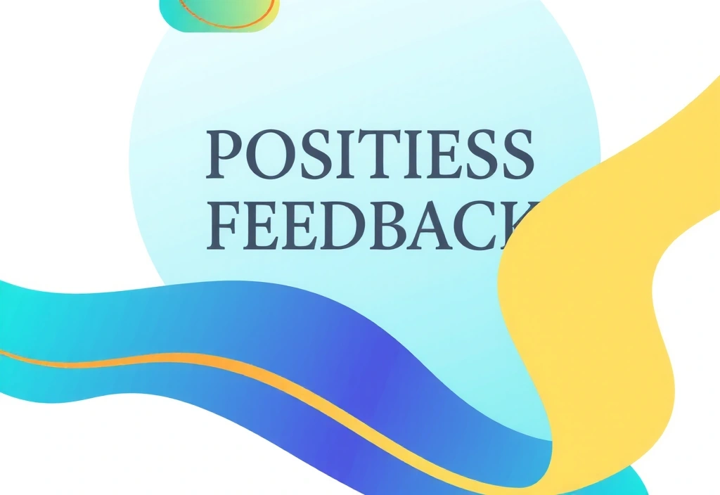 Abstraktní obraz reprezentující pozitivní zpětnou vazbu nebo úspěch, s jemnými vlnami a zářivými barvami, bez textu.